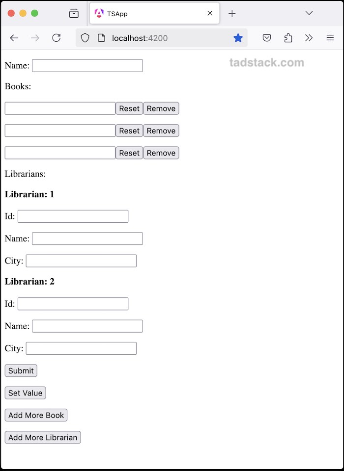 Using FormArray in Angular 19